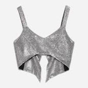 RARE zara sequin crop top